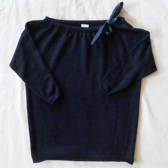 Il Gufo Girls 6 (fits like 10-12) Wool Boat Neck Sweater (Flawed) - Picture 3 of 10